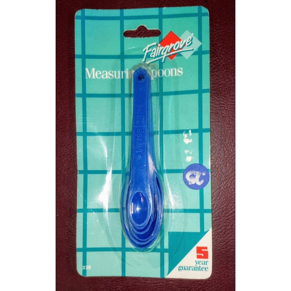 Vintage NOS 90s Measuring Spoons‎ Royal Blue